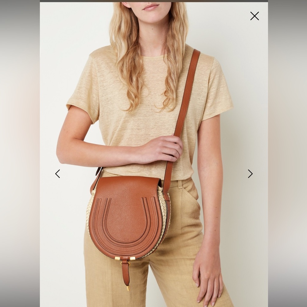 Chloe Tan Leather Saddle Crossbody Bag